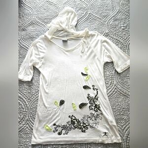 Vintage Danskin hooded Top. MED